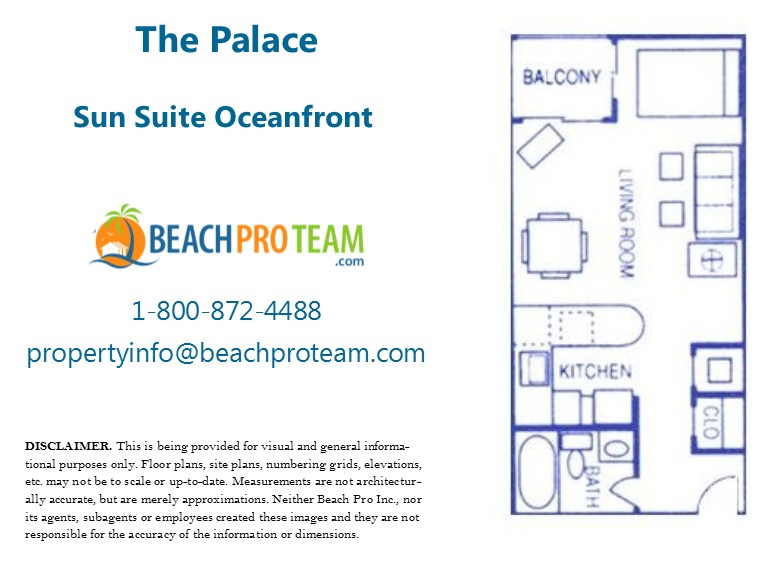 The Palace Floor Plan A - Suite Oceanfront
